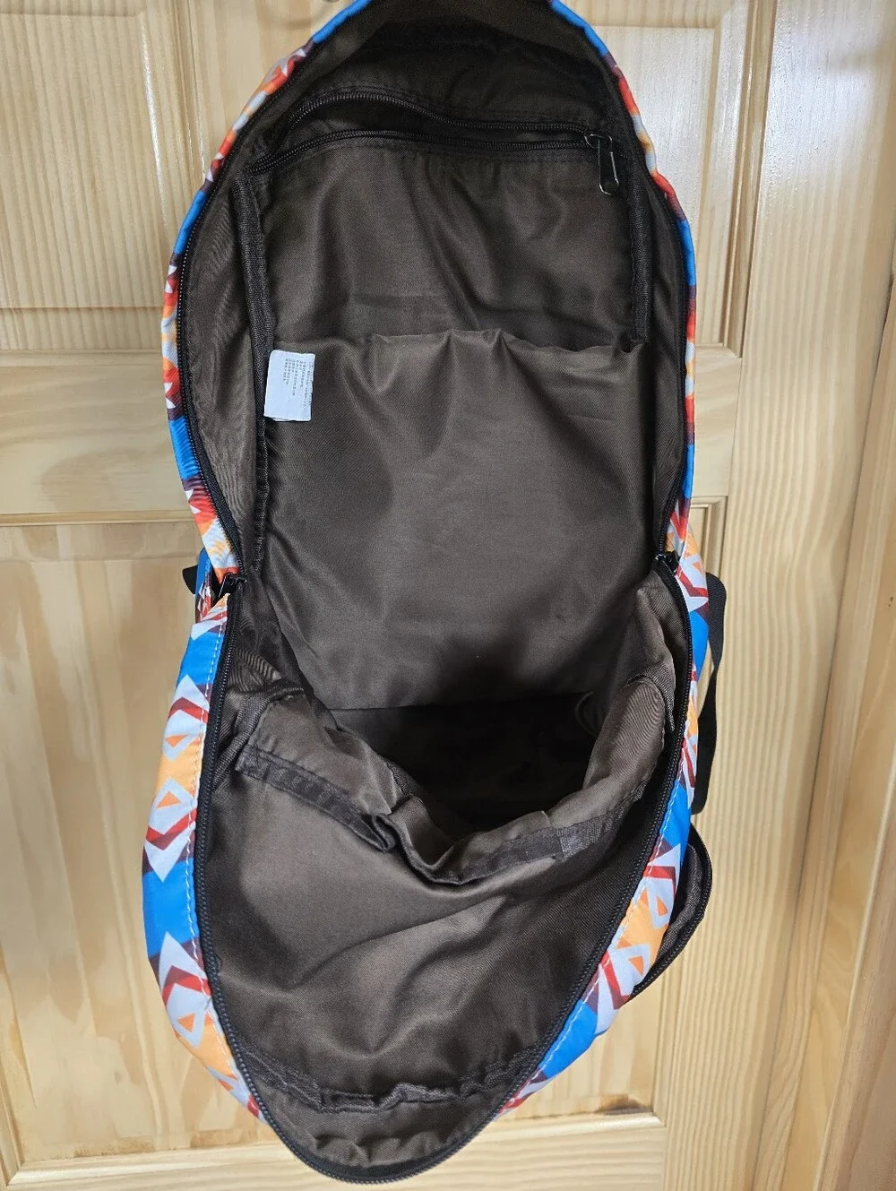 Blue & Orange Aztec Print Backpack